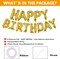 Gold Happy Birthday Balloons 16 Inch Mylar Foil Letters Balloons Happy Birthday Banner